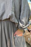 Sandbar Linen Blend Pop Over Shirt Mocha